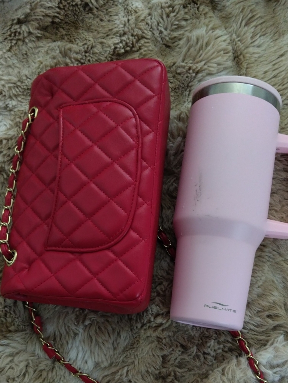 Red Leather Handbag - Picture 12 of 15